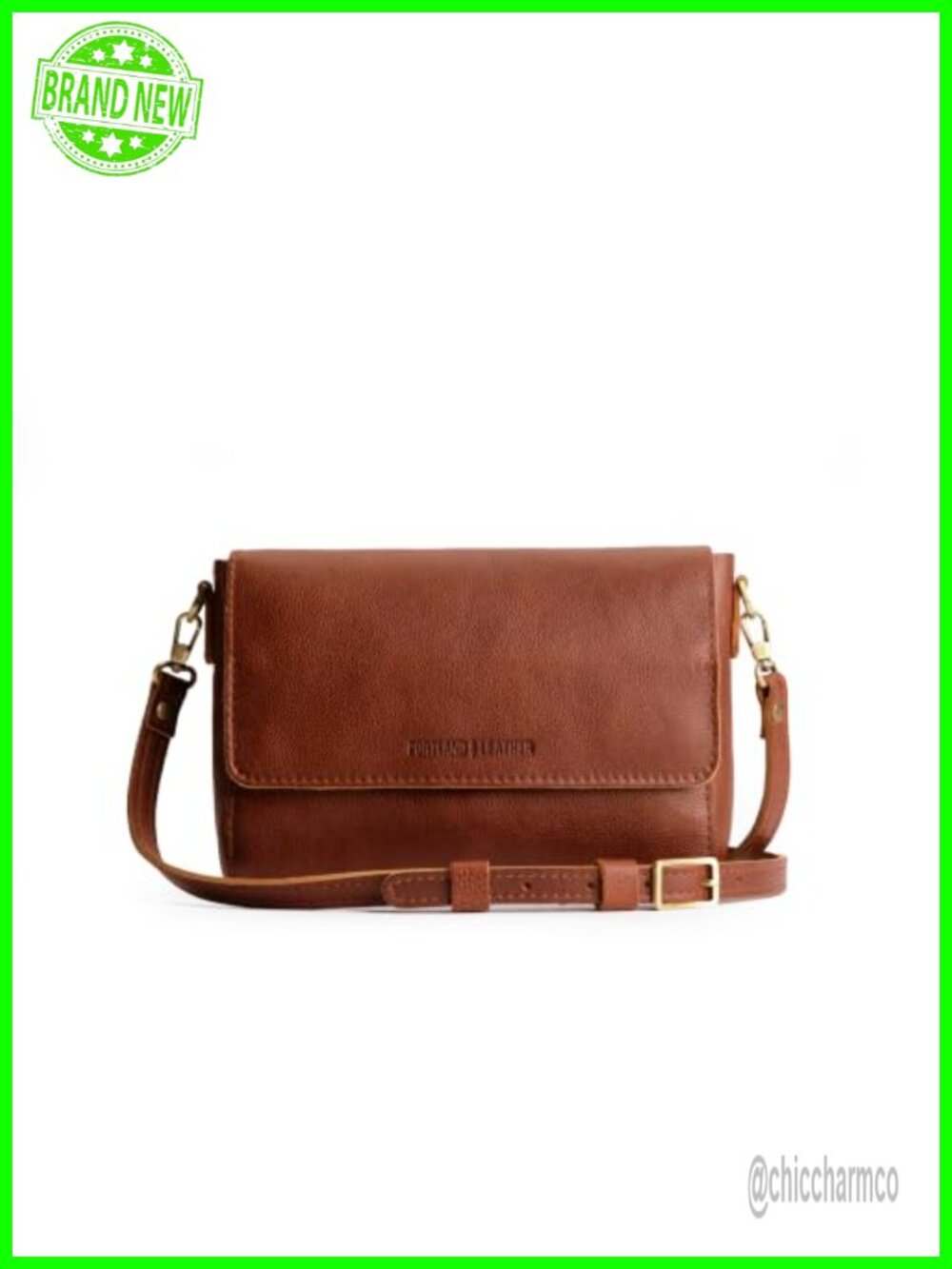 Full-Grain Leather Crossbody Bag Messenger Purse Handcrafted